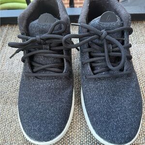 Allbirds Black Sneakers with Wool Fabric and White Sole